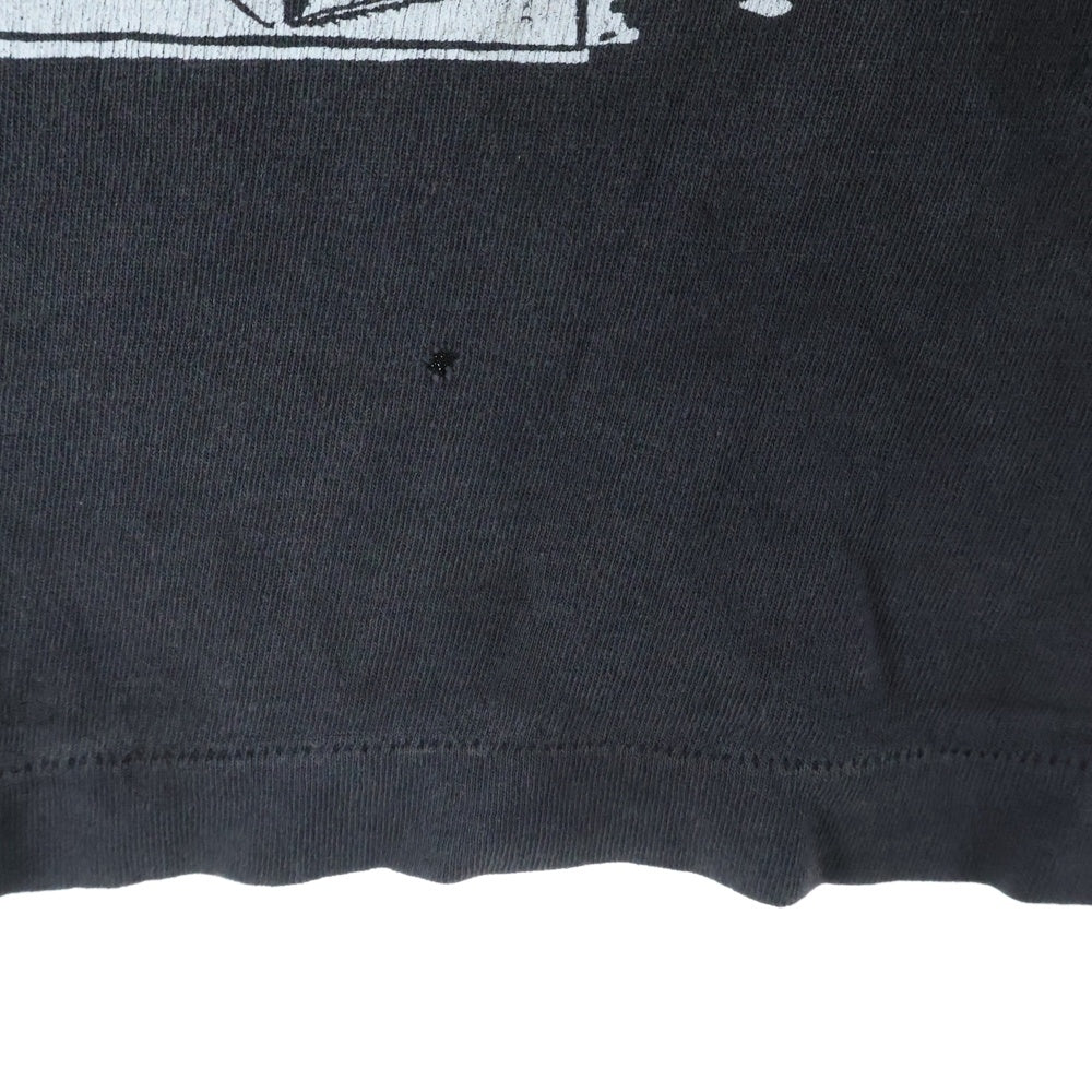 SAINT MICHAEL(セントマイケル) SS TEE/THE ETERNAL ヴィンテージ加工 クルーネック 半袖Tシャツ カットソー ブラック SM-HR1-0000-002