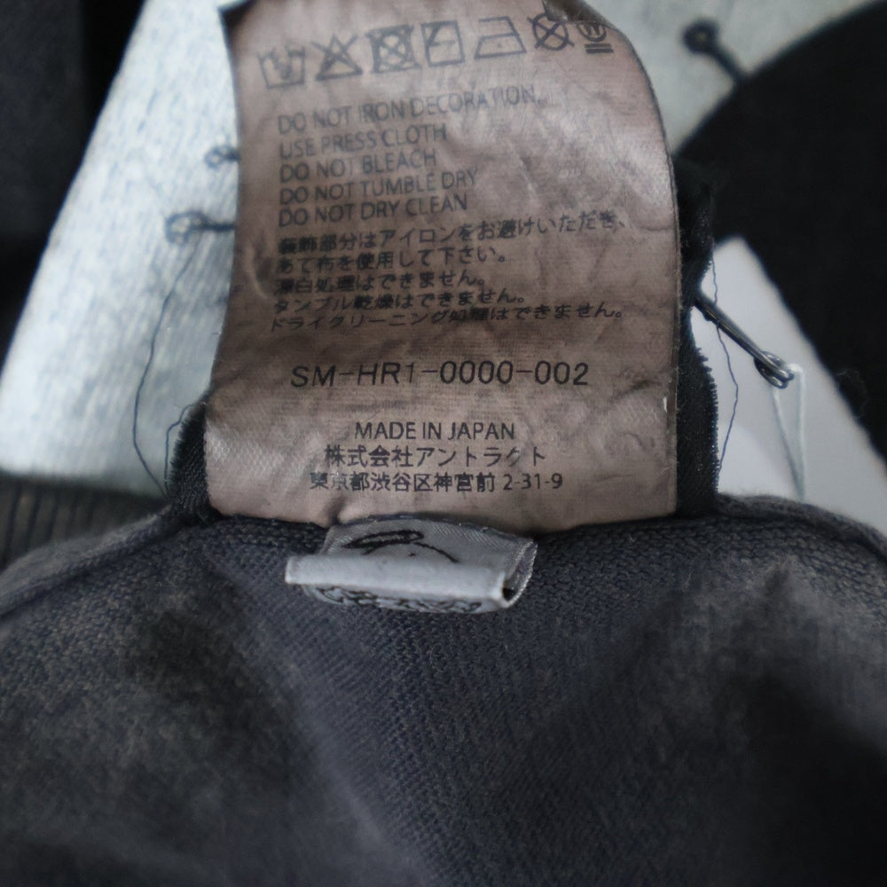 SAINT MICHAEL(セントマイケル) SS TEE/THE ETERNAL ヴィンテージ加工 クルーネック 半袖Tシャツ カットソー ブラック SM-HR1-0000-002