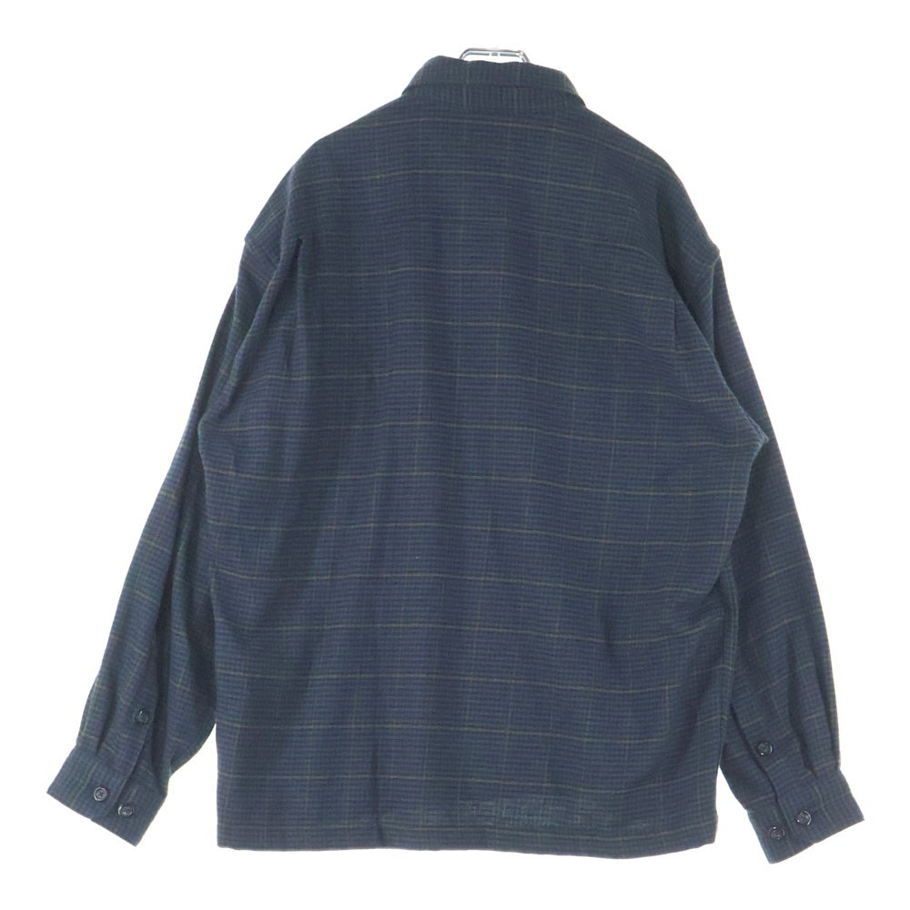 WTAPS(ダブルタップス) 24AW DECK/LS/COTTON.TWILL.TEXTILE テキスタイル ツイル 長袖シャツ ロングスリーブ ネイビー 242WVDT-SHM03