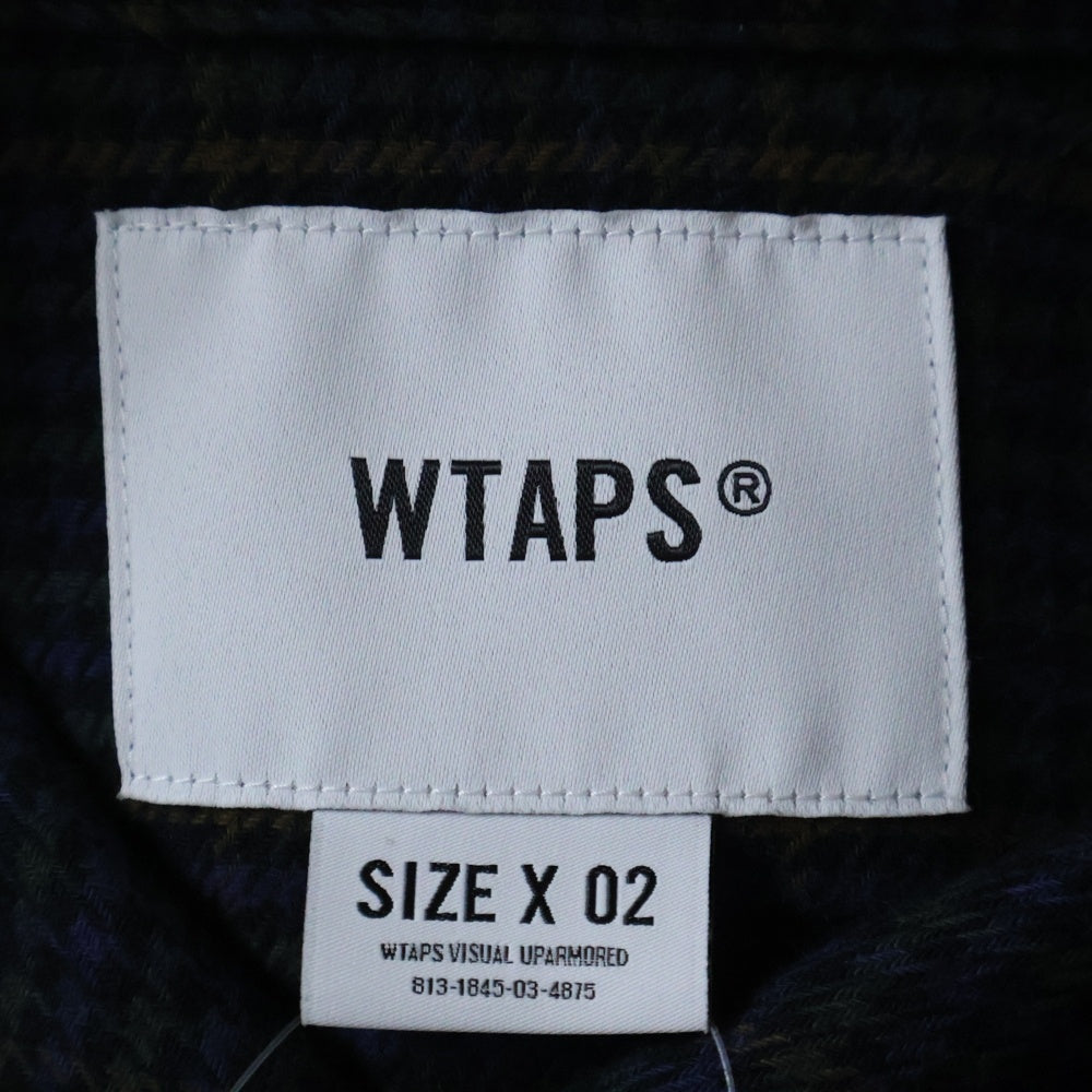 WTAPS(ダブルタップス) 24AW DECK/LS/COTTON.TWILL.TEXTILE テキスタイル ツイル 長袖シャツ ロングスリーブ ネイビー 242WVDT-SHM03