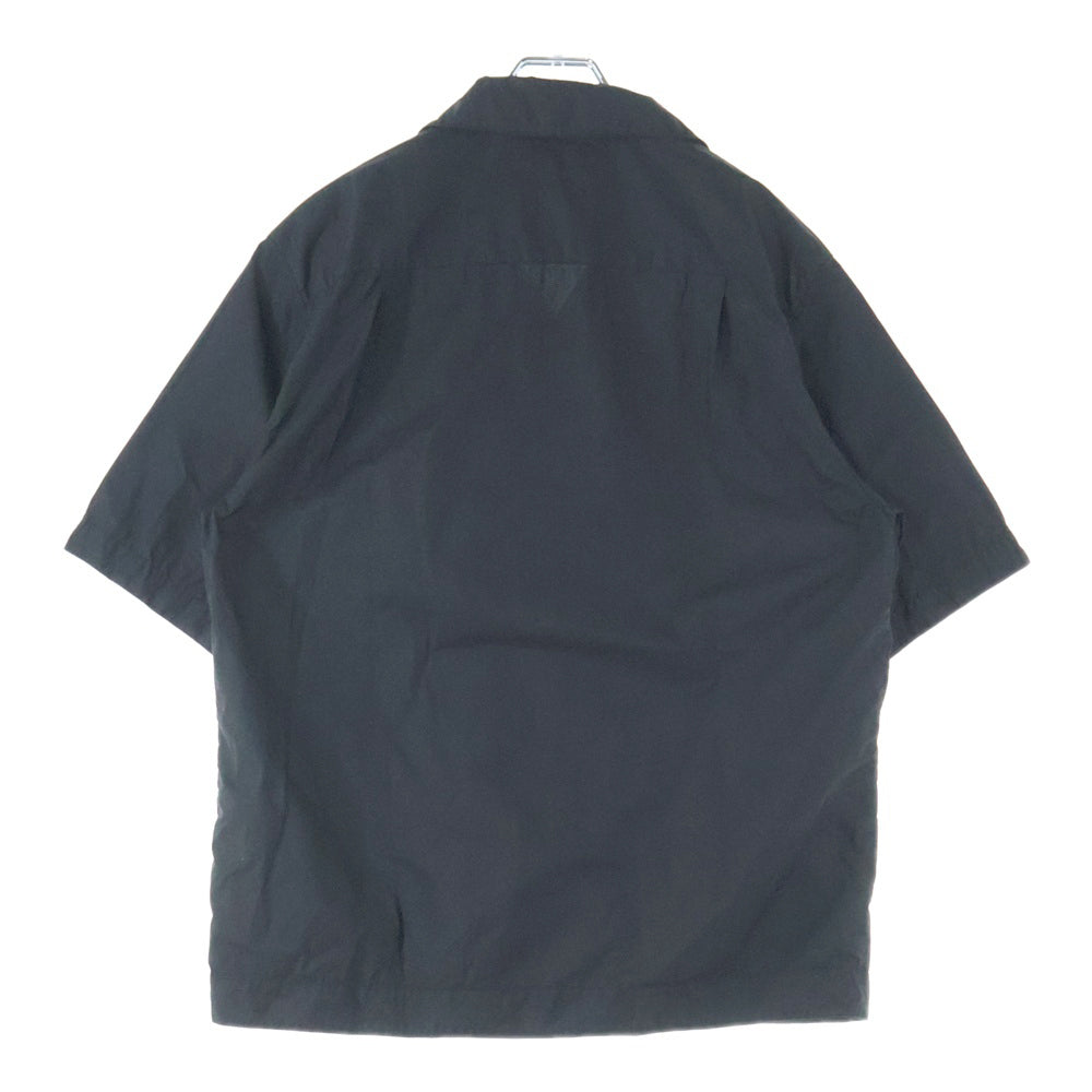 STONE ISLAND(ストーンアイランド) 24SS Sand Shirt ロゴプリント コットン 半袖シャツ ショートスリーブ ブラック 801511805