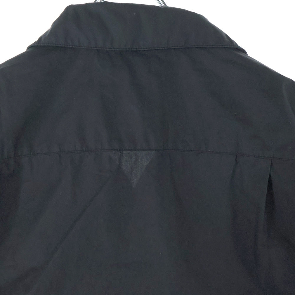 STONE ISLAND(ストーンアイランド) 24SS Sand Shirt ロゴプリント コットン 半袖シャツ ショートスリーブ ブラック 801511805