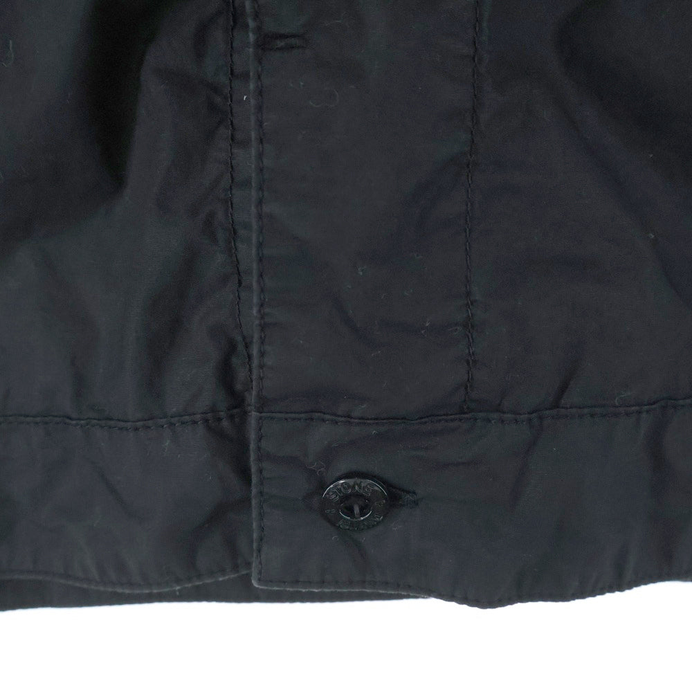 STONE ISLAND(ストーンアイランド) 24SS Sand Shirt ロゴプリント コットン 半袖シャツ ショートスリーブ ブラック 801511805