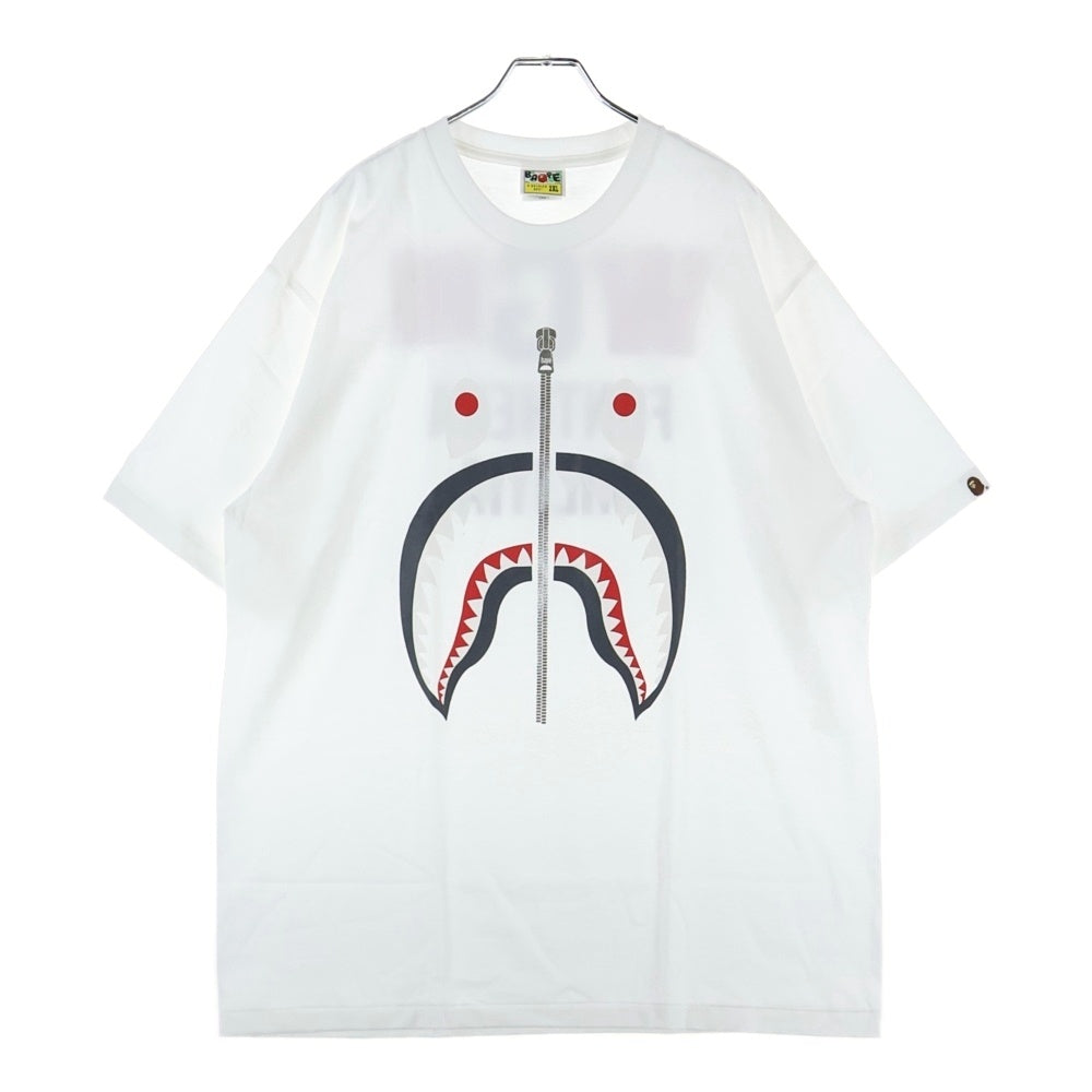A BATHING APE(アベイシングエイプ) 25AW SHARK TEE シャークプリント クルーネック 半袖Tシャツ カットソー ホワイト 1L80110003