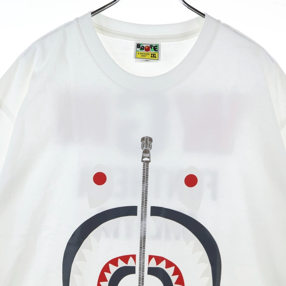 A BATHING APE(アベイシングエイプ) 25AW SHARK TEE シャークプリント クルーネック 半袖Tシャツ カットソー ホワイト 1L80110003