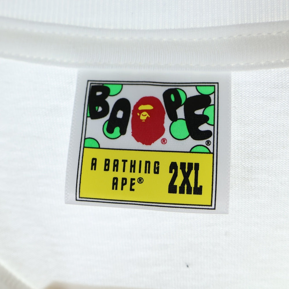 A BATHING APE(アベイシングエイプ) 25AW SHARK TEE シャークプリント クルーネック 半袖Tシャツ カットソー ホワイト 1L80110003