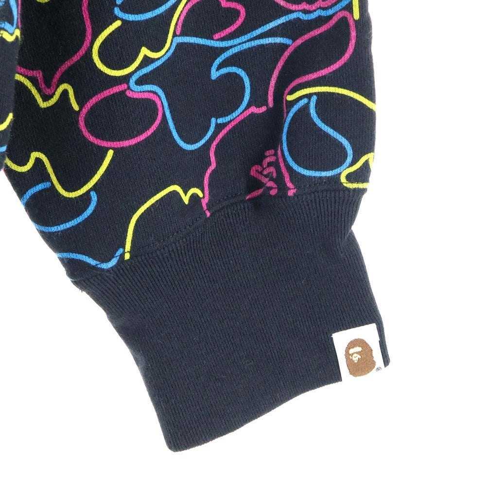 A BATHING APE(アベイシングエイプ) NEON CAMO SHARK FULL ZIP HOODIE ネオンカモシャーク ジップアップパーカー フーディー マルチカラー 001ZPL302004L