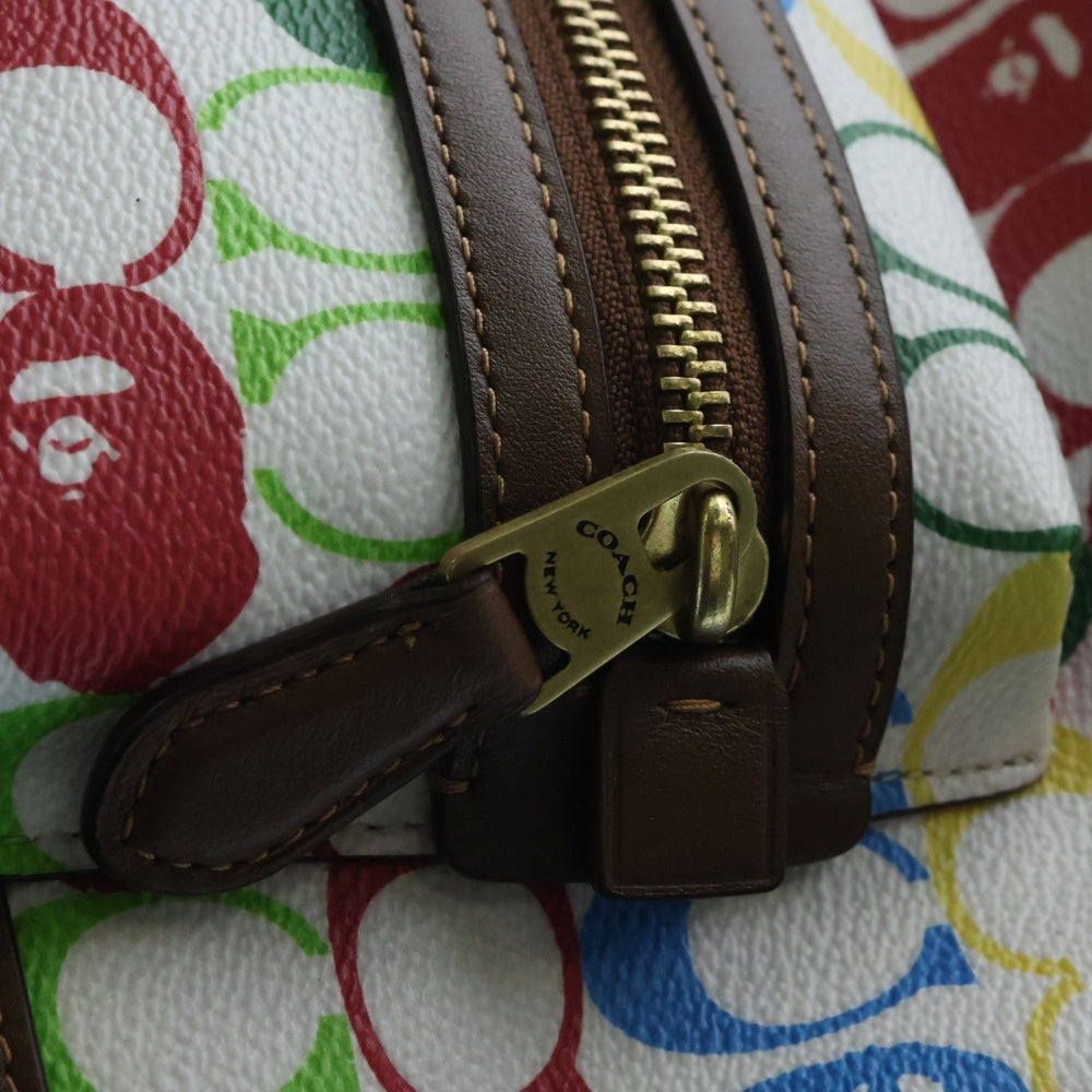 A BATHING APE(アベイシングエイプ) ×COACH BAGPACK コーチ シグネチャー キャンバス アカデミーバッグパック リュックサック マルチカラー 89381