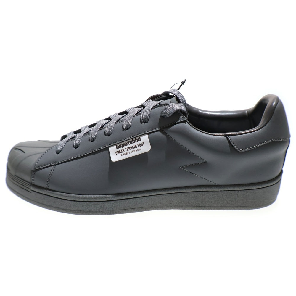 A BATHING APE(アベイシングエイプ) ×NEIGHBORHOOD SKULL SHOES ネイバーフッド ローカットスニーカー グレー US9/27.0cm 242NOAPNーFW01S