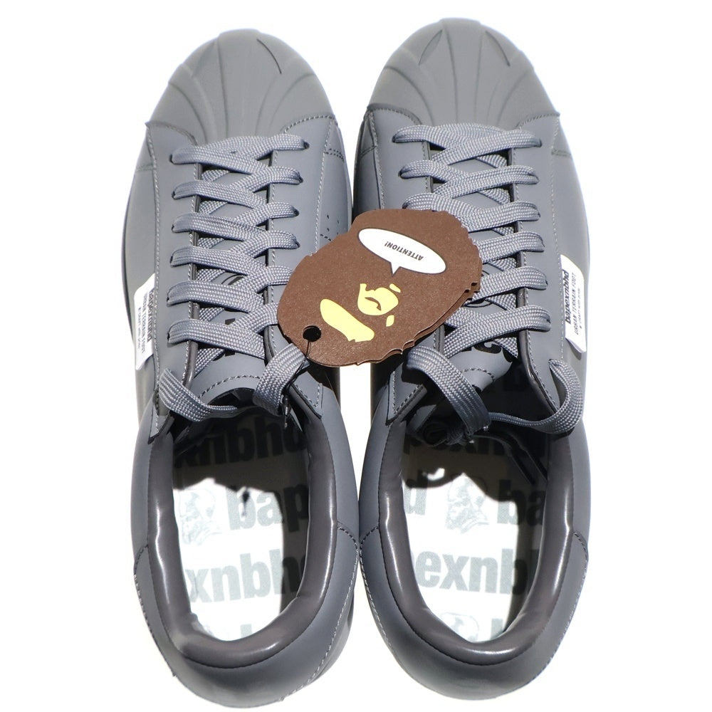 A BATHING APE(アベイシングエイプ) ×NEIGHBORHOOD SKULL SHOES ネイバーフッド ローカットスニーカー グレー US9/27.0cm 242NOAPNーFW01S