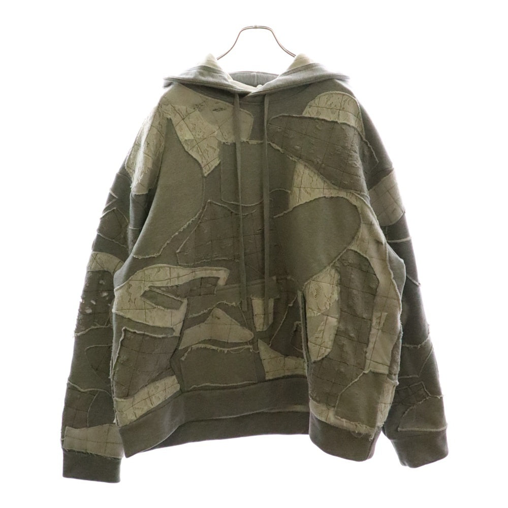 WHO DECIDES WAR(フーディサイズウォー) ATOM PULLOVER アトムプルオーバーパーカー グレー/ホワイト