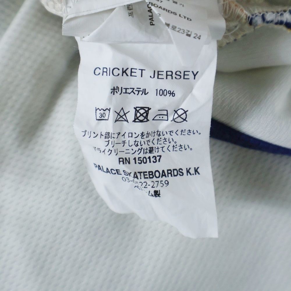Palace Skateboards(パレススケートボーズ) 24SS CRICKET JERSEY クリケットジャージー ポロシャツ 半袖Tシャツ カットソー ホワイト