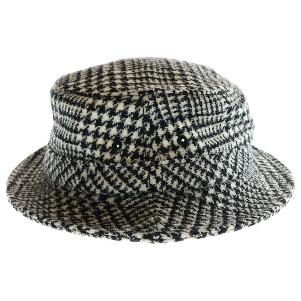 SUPREME(シュプリーム) 21AW × Harris Tweed Classic Logo Crusher Hat ハリスツイード クラシックロゴ クラッシャーハット 帽子 ホワイト/ブラック