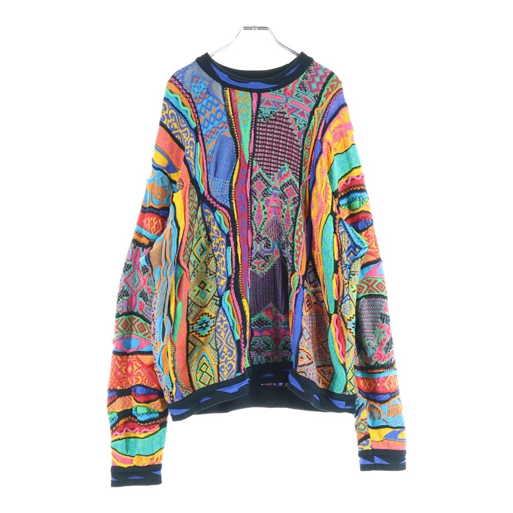COOGI(クージー) 90S 3D 編込 コットン 長袖ニットセーター マルチ