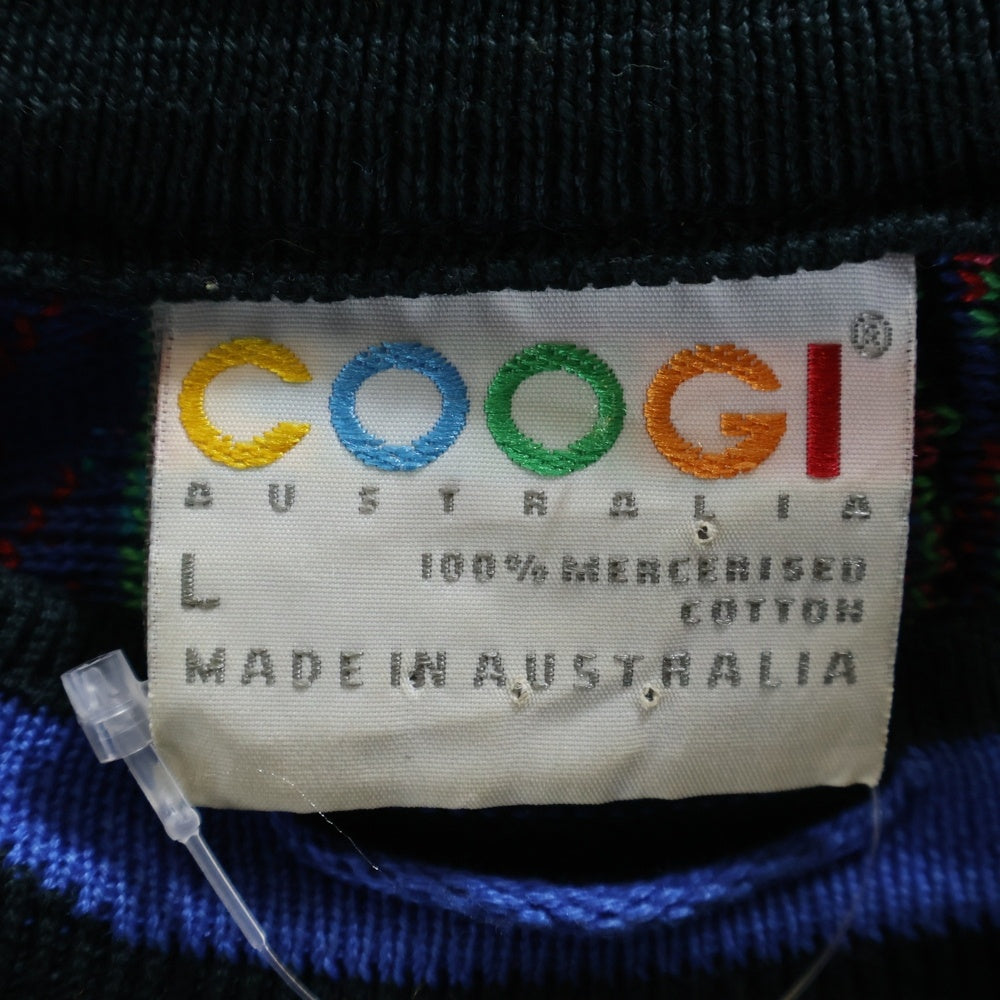 COOGI(クージー) 90S 3D 編込 コットン 長袖ニットセーター マルチ