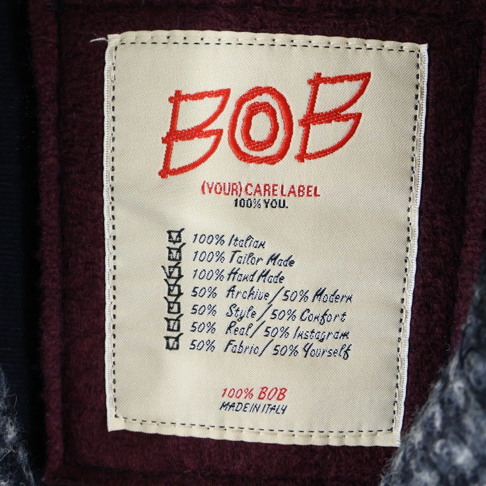 BOB(ボブ) チェック柄 テーラードジャケット ネイビー 072791631-0004