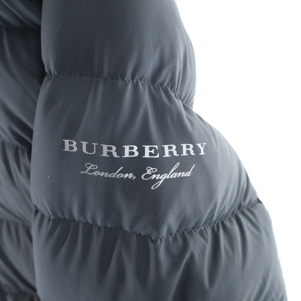 BURBERRY LONDON(バーバリーロンドン) ノバチェック ファー付き フーディー ダウンコート グレー レディース