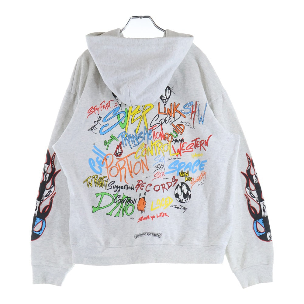 CHROME HEARTS(クロムハーツ) 21SS × MATTY BOY PPO BRAIN HD PLVR マッティボーイ ブレインプルオーバーフーディ パーカー グレー