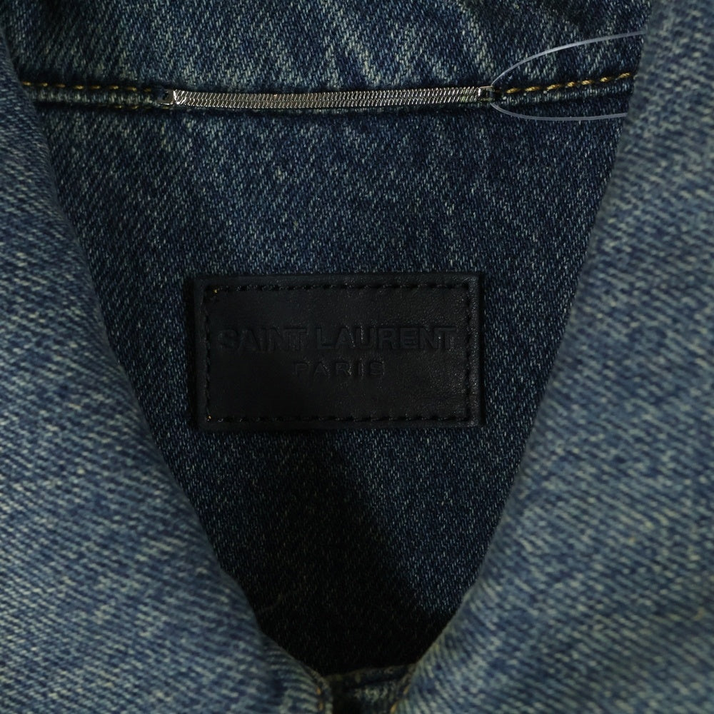 SAINT LAURENT PARIS(サンローランパリ) ウォッシュ加工 デニムジャケット 597064 YC868 インディゴ
