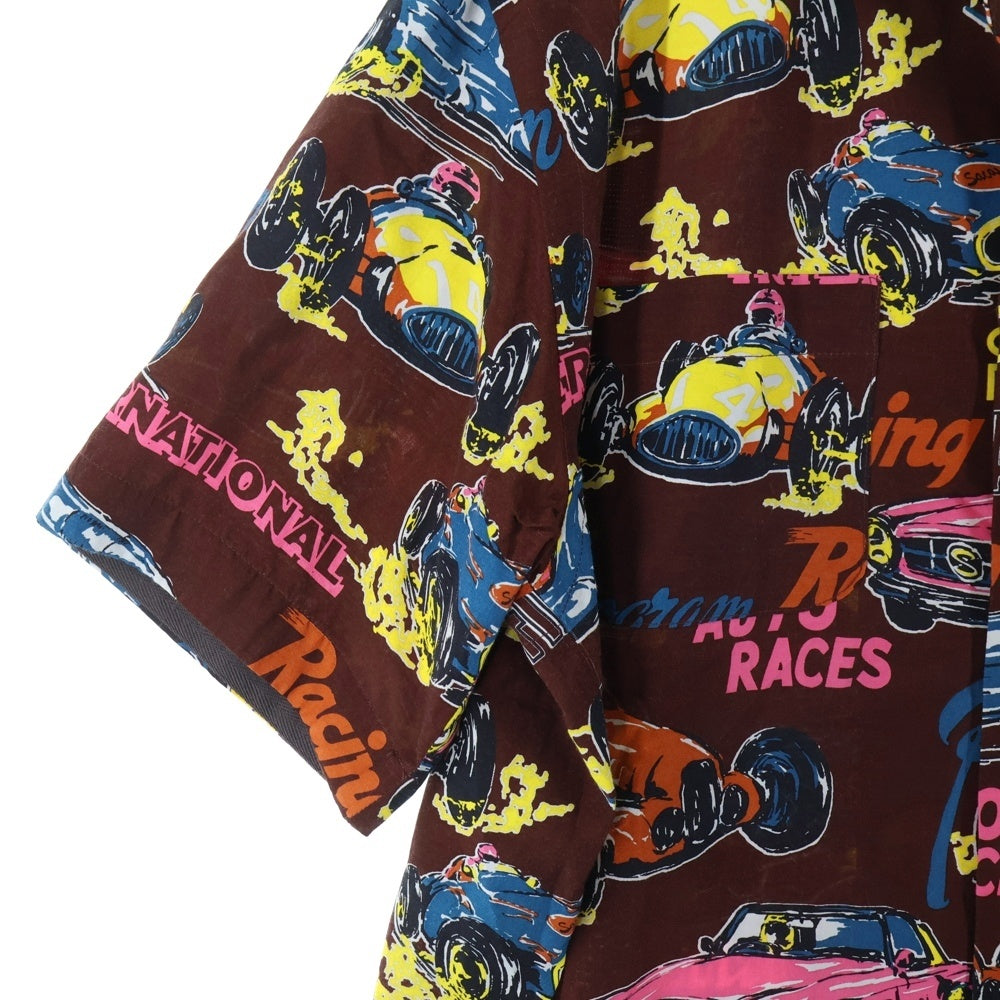 Sacai(サカイ) 25SS Car Race Tropical Print Shirt 25-03653M アロハシャツ 半袖開襟シャツ ブラウン