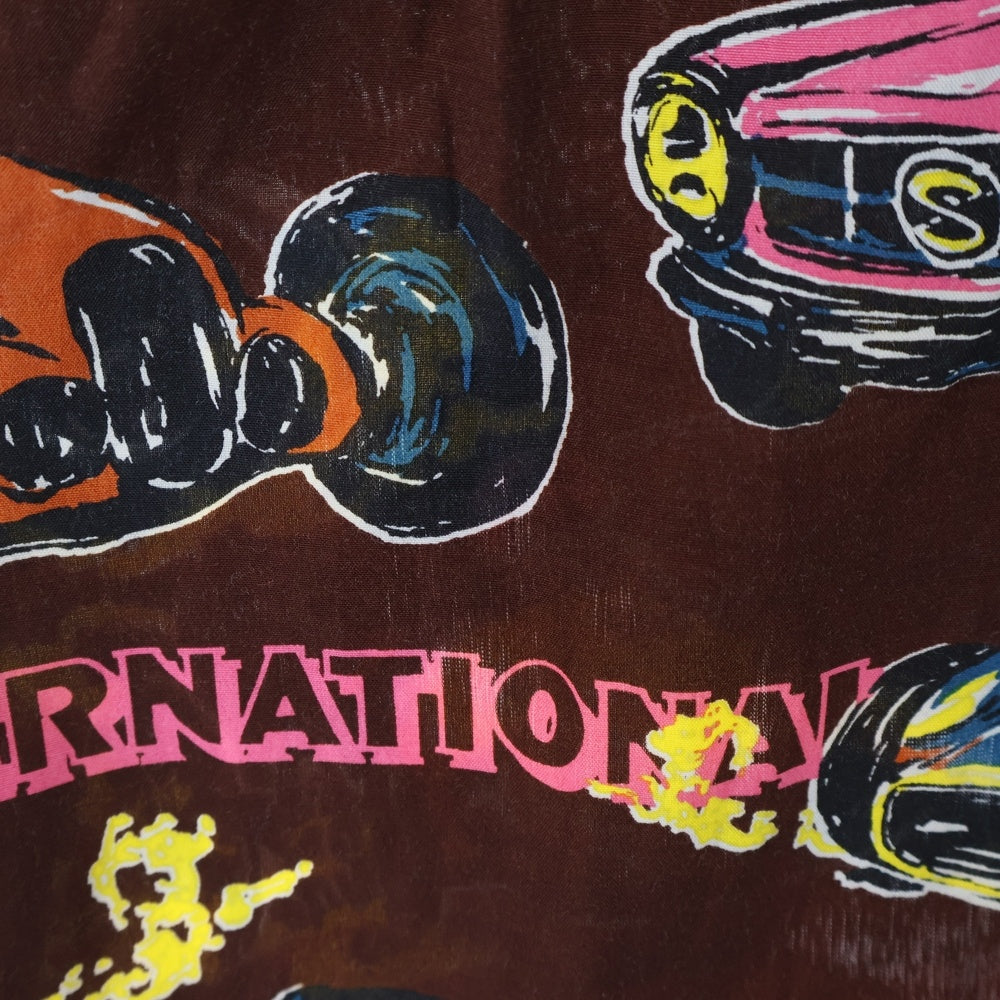 Sacai(サカイ) 25SS Car Race Tropical Print Shirt 25-03653M アロハシャツ 半袖開襟シャツ ブラウン