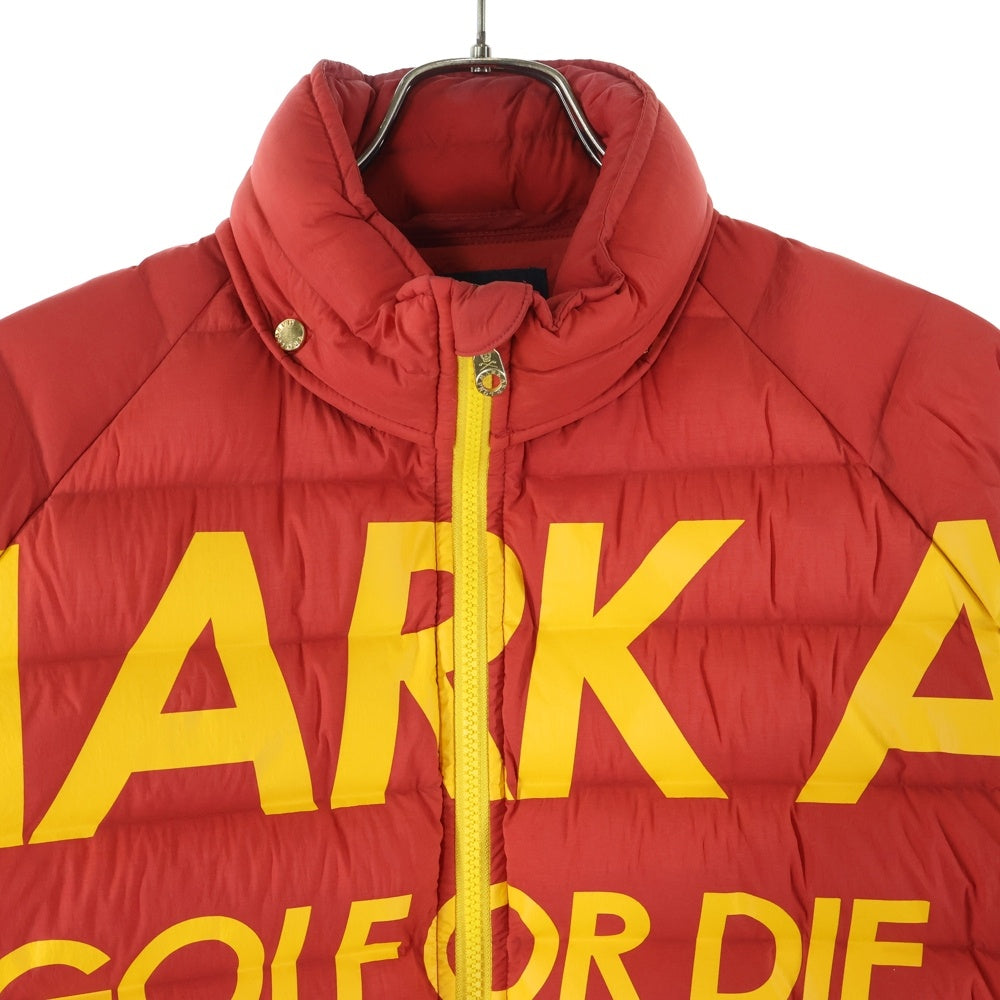 MARK&LONA(マークアンドロナ) ロゴプリント キルティング ダウンジャケット アウター MLM-1C-AD05 レッド