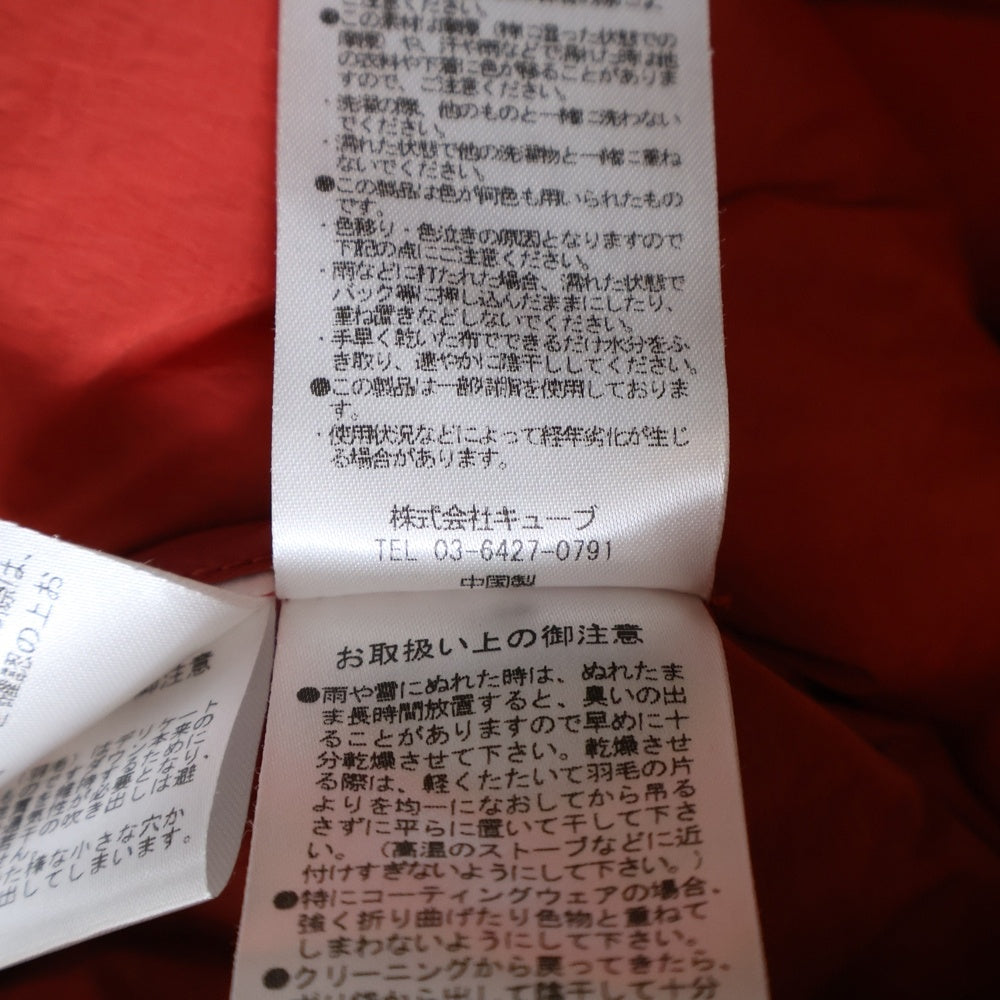 MARK&LONA(マークアンドロナ) ロゴプリント キルティング ダウンジャケット アウター MLM-1C-AD05 レッド