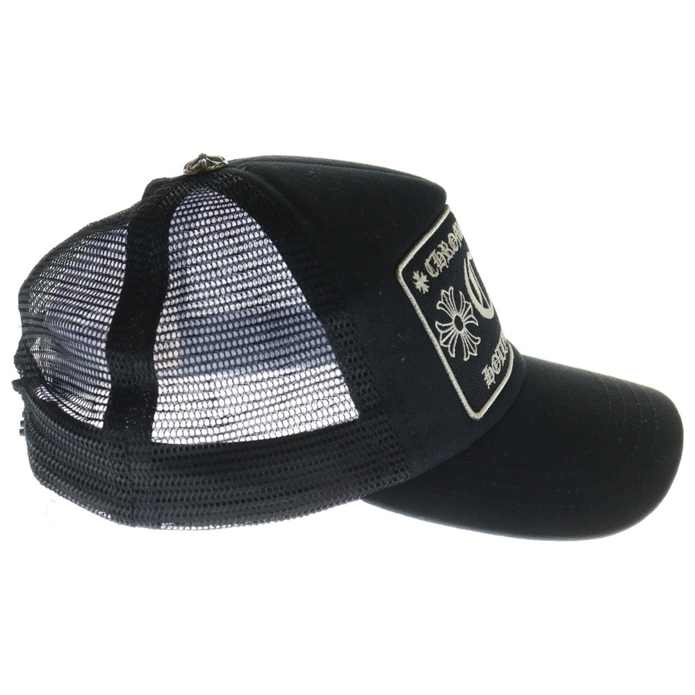 CHROME HEARTS(クロムハーツ) TRUCKER CAP CHパッチ クロスボール付 メッシュトラッカーキャップ 帽子 ブラック