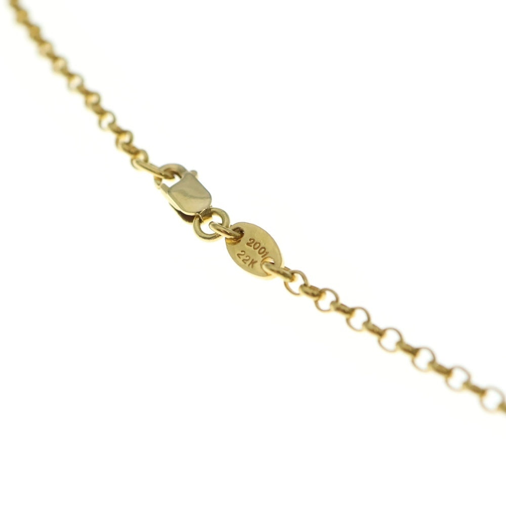 CHROME HEARTS(クロムハーツ) 22K NECKCHAIN R18 ロールチェーンネックレス 18inch ゴールド BCA010