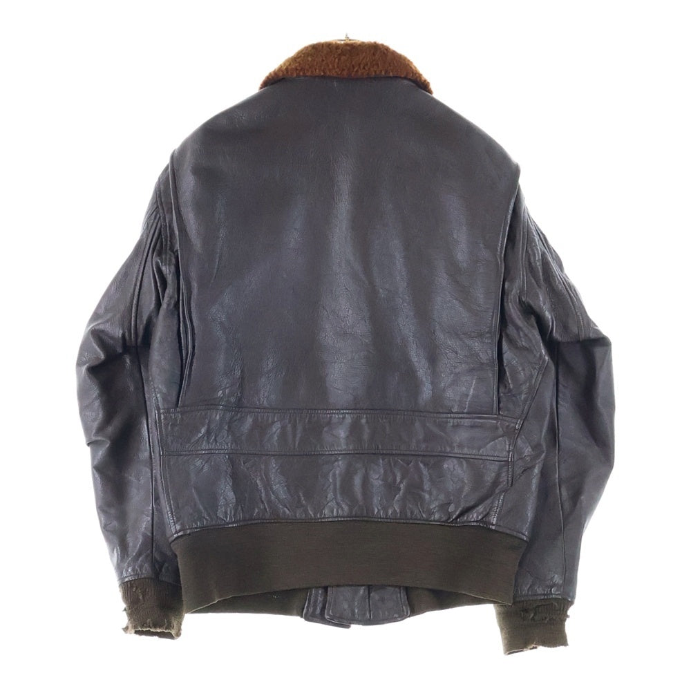 US.NAVY(ユーエスネイビー) 70S G-1 レザー フライトジャケット ブラウン MIL-J-7823D(WP)