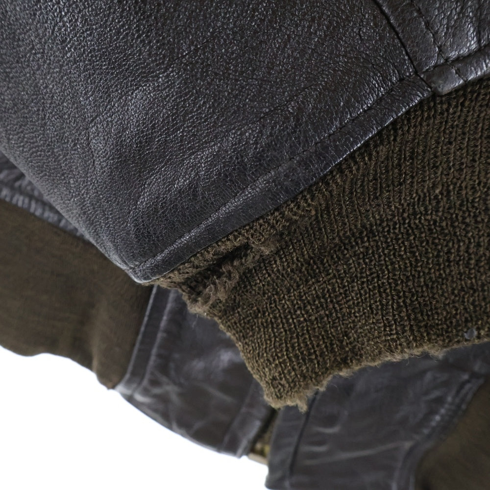 US.NAVY(ユーエスネイビー) 70S G-1 レザー フライトジャケット ブラウン MIL-J-7823D(WP)