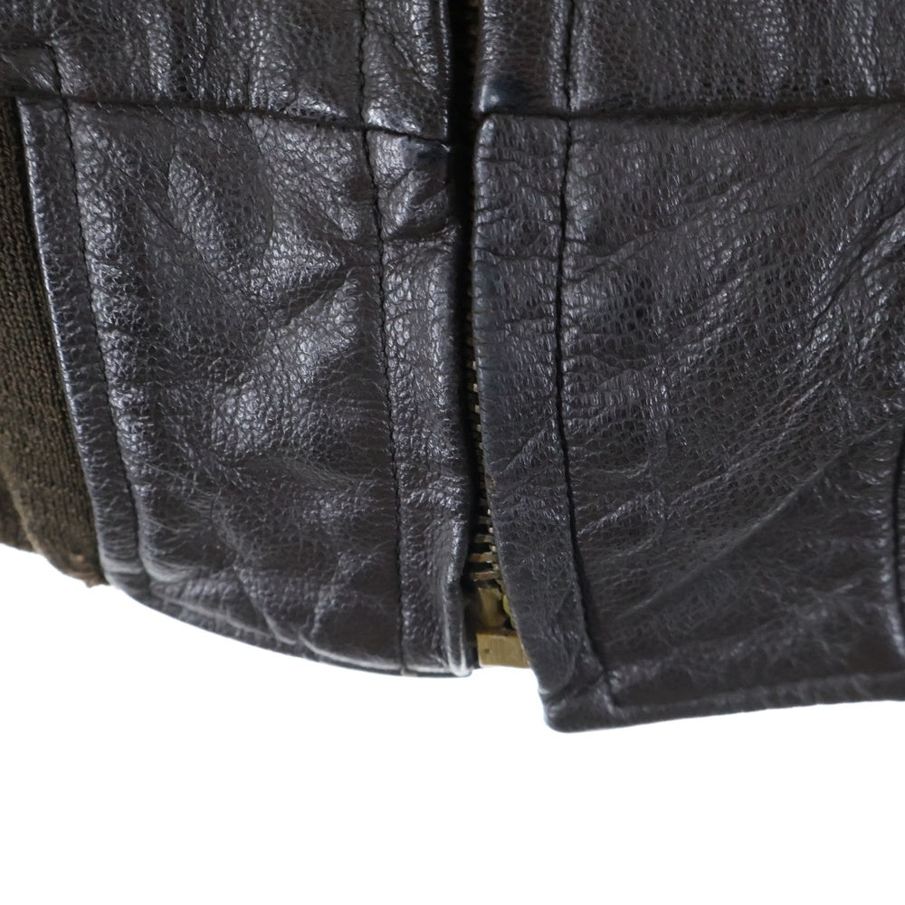 US.NAVY(ユーエスネイビー) 70S G-1 レザー フライトジャケット ブラウン MIL-J-7823D(WP)