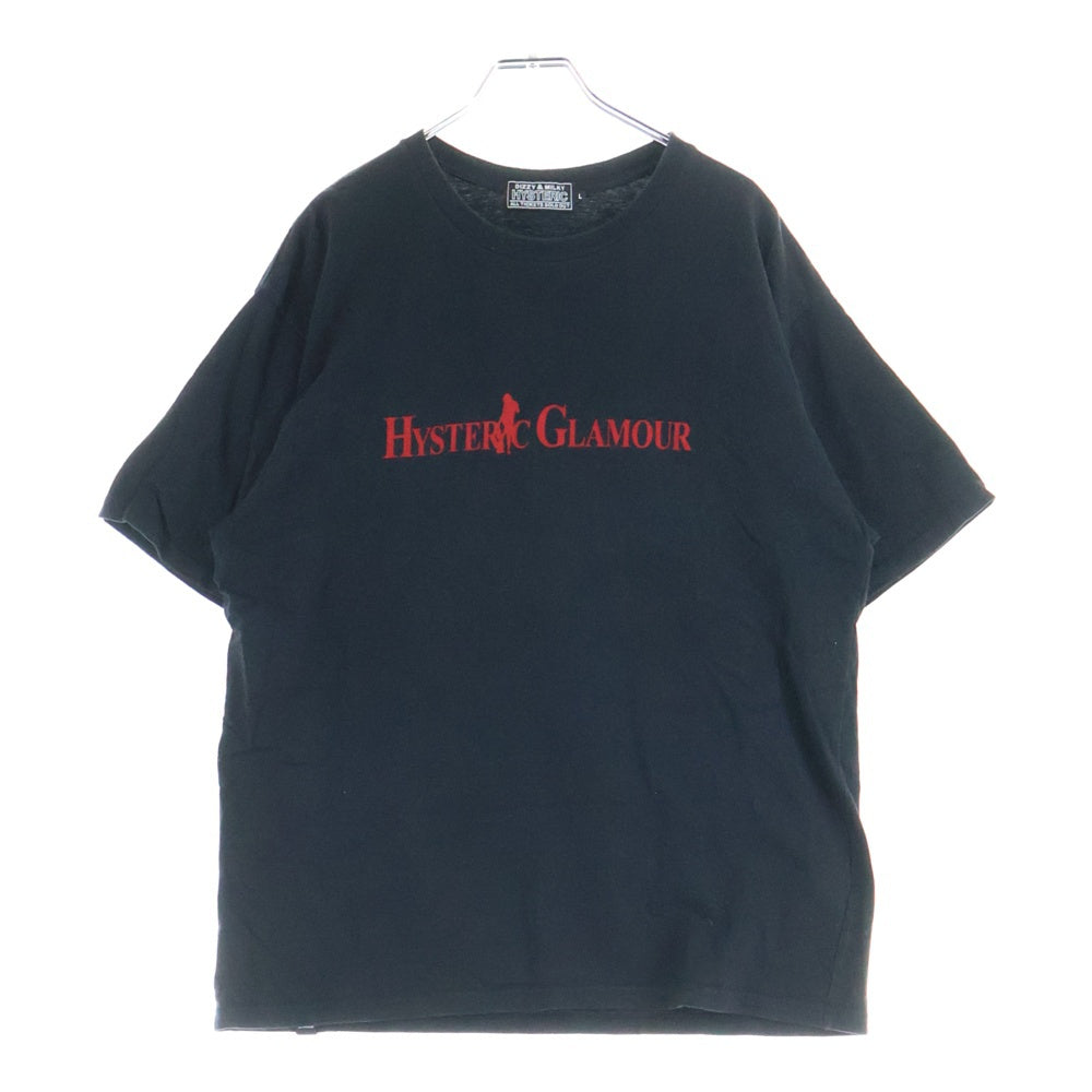 HYSTERIC GLAMOUR(ヒステリックグラマー) 22SS HG LOGO TYPE TEE ロゴプリント クルーネック 半袖Tシャツ カットソー ブラック 02221CT08