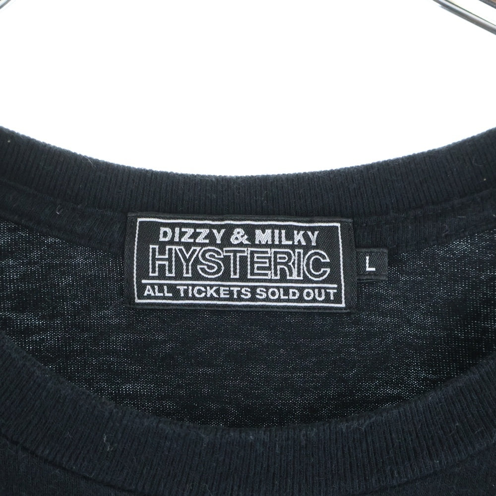 HYSTERIC GLAMOUR(ヒステリックグラマー) 22SS HG LOGO TYPE TEE ロゴプリント クルーネック 半袖Tシャツ カットソー ブラック 02221CT08