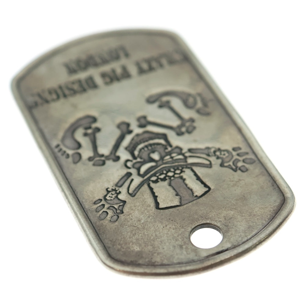 CRAZY PIG(クレイジーピッグ) DOG TAGS スカルモチーフ ドッグタグ ネックレストップ ペンダント シルバー