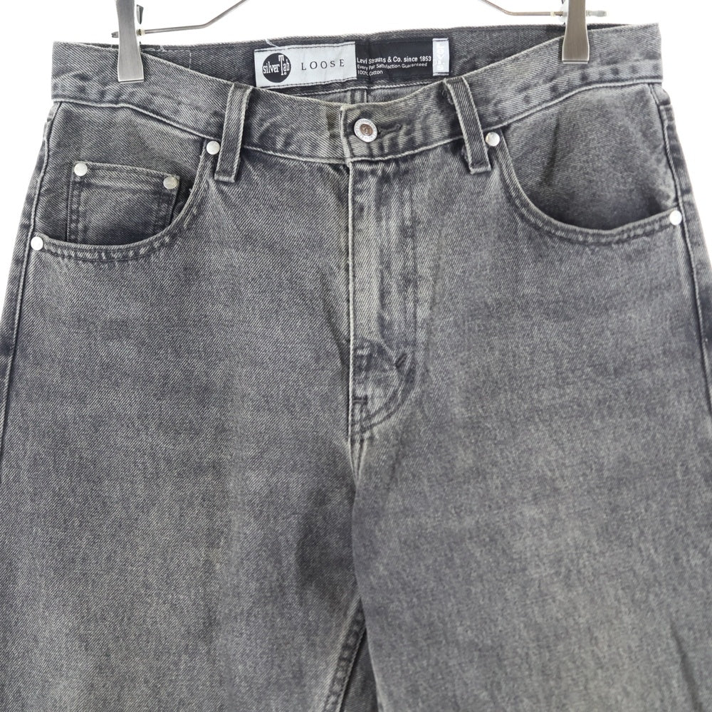 Levi's(リーバイス) SILBERTAB シルバータブ ルーズフィット ジップフライ ストレートデニムパンツ PC9-A3421-0000 ブラック