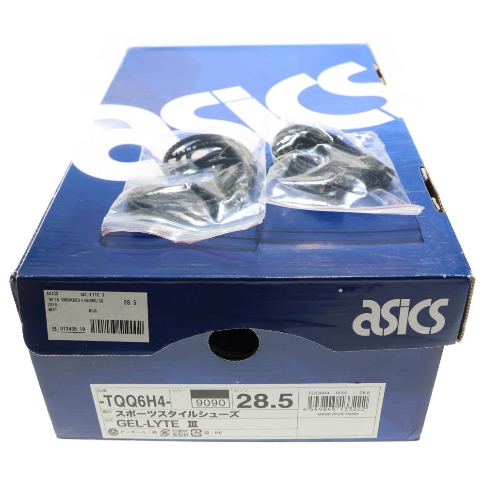 ASICS(アシックス) × BEAMS × MITA SNEAKERS GEL-LYTE3 TQQ6H4 ビームス ミタスニーカーズ ゲルライト3 ローカットスニーカー シューズ ブラック US11/28.5cm