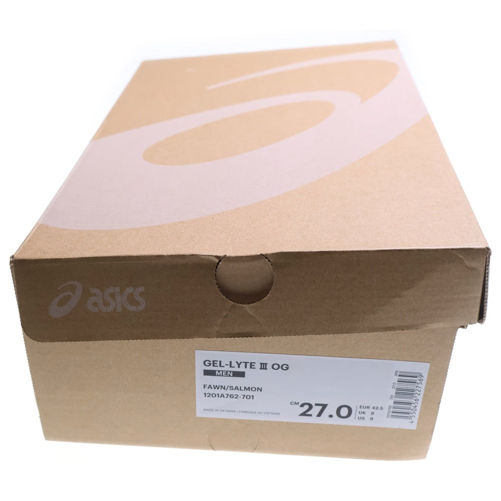 ASICS(アシックス) GEL-LYTE3 OG 1201A762-701 ゲルライト3 ローカットスニーカー シューズ ピンクグレー US9/27.0cm