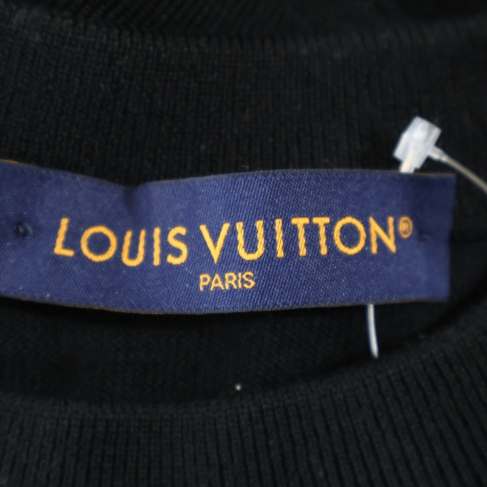 LOUIS VUITTON(ルイヴィトン) 23SS LVアブストラクトハウンドトゥース クルーネックニットセーター RM231M T26 HON34W ブラック/ホワイト