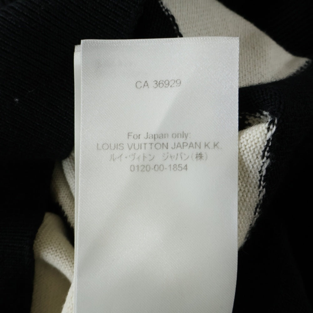 LOUIS VUITTON(ルイヴィトン) 23SS LVアブストラクトハウンドトゥース クルーネックニットセーター RM231M T26 HON34W ブラック/ホワイト