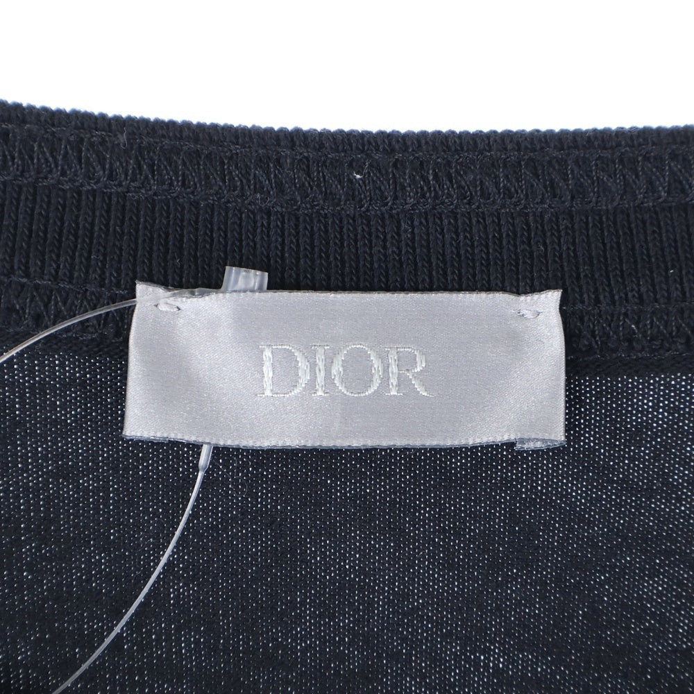 DIOR(ディオール) 21AW × sacai Over Size Cotton Jersey ×サカイ オーバーサイズ ドッキング ロングスリーブTシャツ 長袖カットソー ブラック 213J642A0554