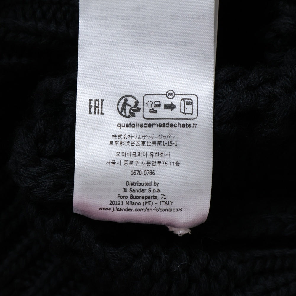 JIL SANDER(ジルサンダー) 25AW Sweaters 編込 ケーブルニットセーター ブラック J03GP0184