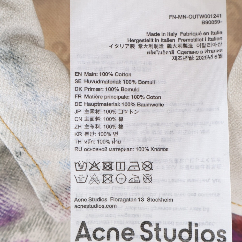 Acne Studios(アクネ ストゥディオズ) OCHINO TLO PAINTER DECORATOR トロンプルイユプリント 転写ペイント デニムジャケット マルチ FN-MN-OUTW001241