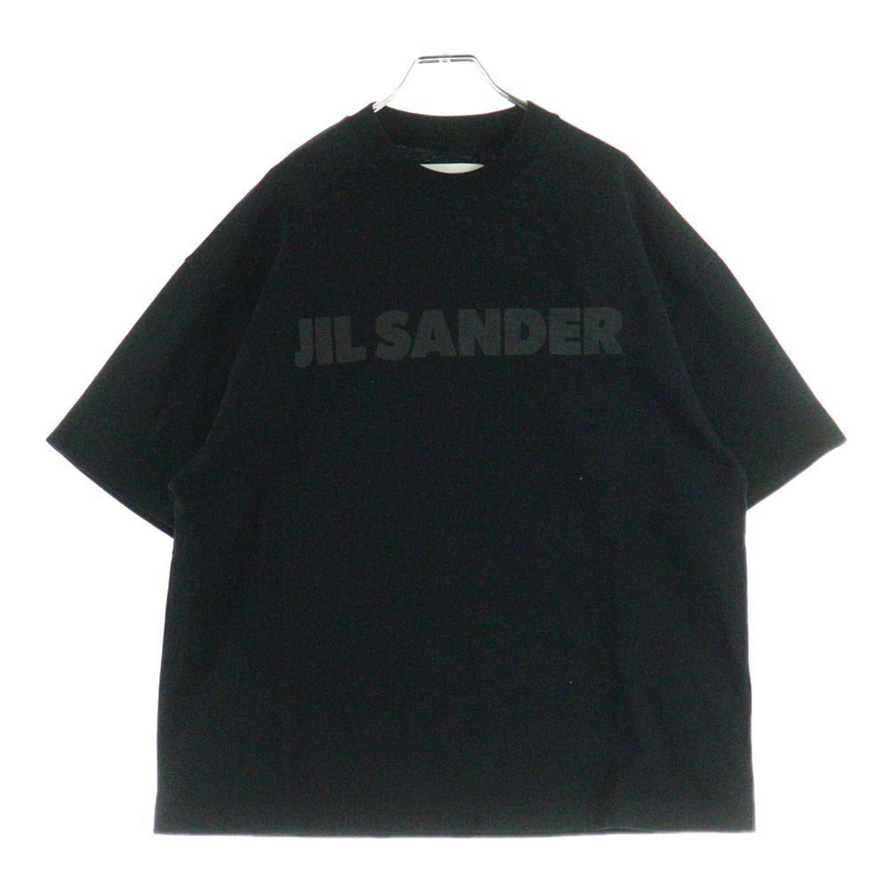 JIL SANDER(ジルサンダー) T-SHIRT CN SS ロゴプリント クルーネック 半袖Tシャツ カットソー ブラック J03GC0137