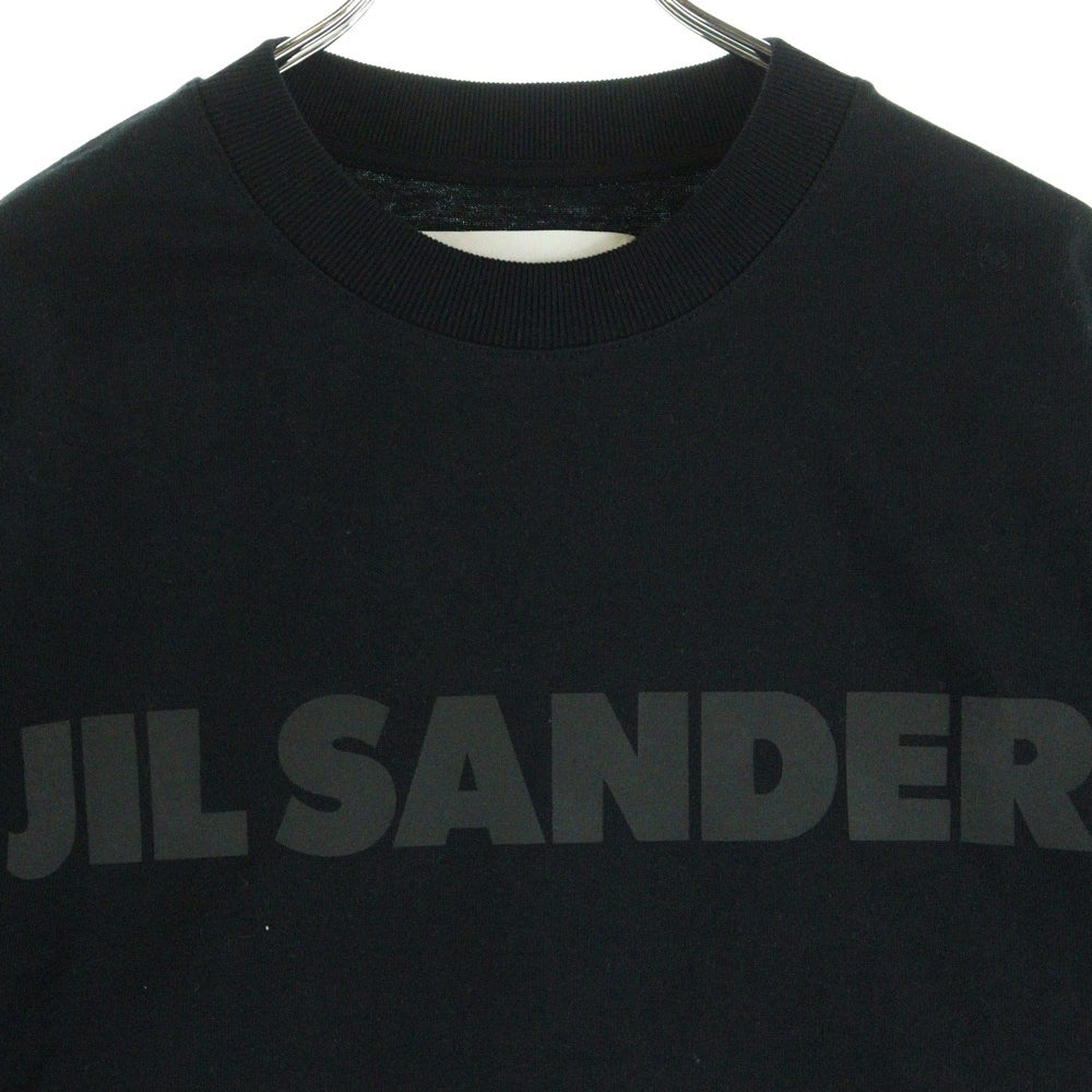JIL SANDER(ジルサンダー) T-SHIRT CN SS ロゴプリント クルーネック 半袖Tシャツ カットソー ブラック J03GC0137