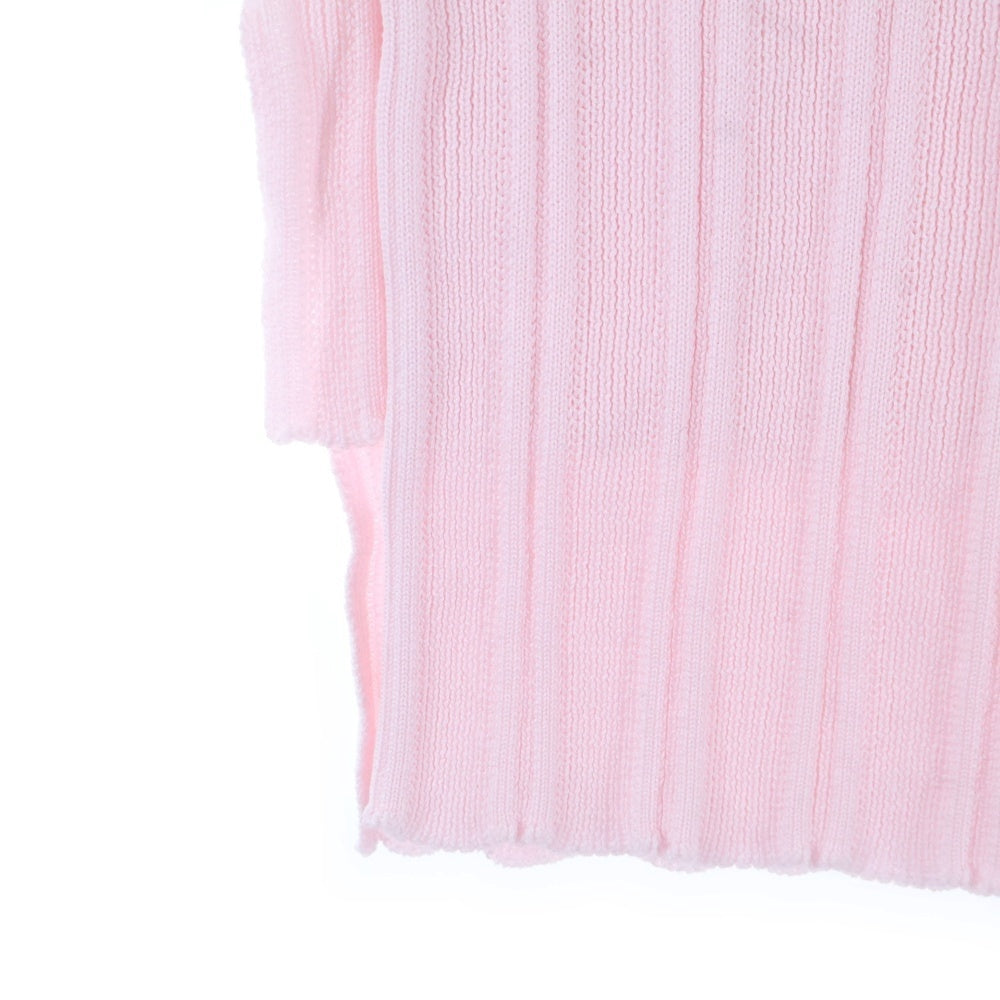 JIL SANDER(ジルサンダー) 25AW ストライプ ケーブルニットベスト ピンク J01FB0106