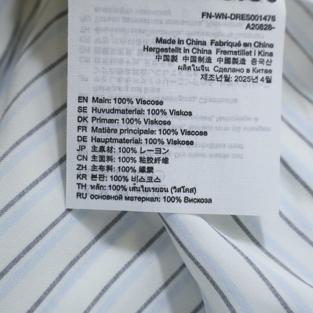 Acne Studios(アクネ ストゥディオズ) ASYMMETRIC DESIGN SHIRT DRESS アシンメトリー ストライプ柄 レーヨンドレス ホワイト/ブルー FN-WN-DRES001476 レディース