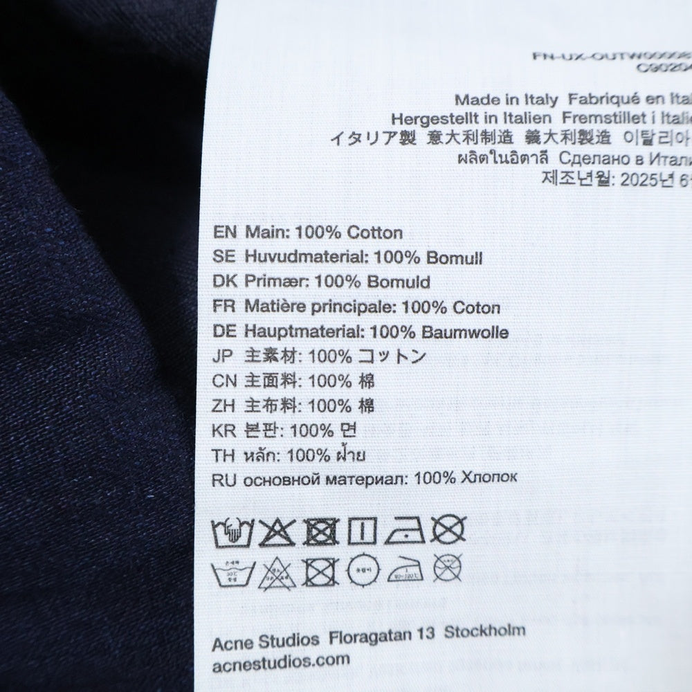 Acne Studios(アクネ ストゥディオズ) 25AW DENIM JACKET ポケット刺繍 デニムジャケット インディゴブルー FN-UX-OUTW000087
