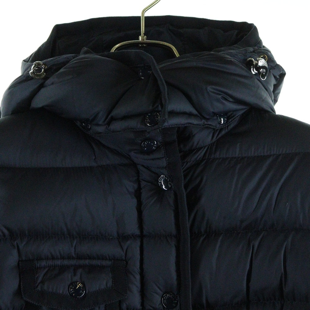 MONCLER(モンクレール) 17AW HERMINE エルミンヌ フーデッド ジップアップ ダウンジャケット コート ネイビー レディース C20934930005 53048