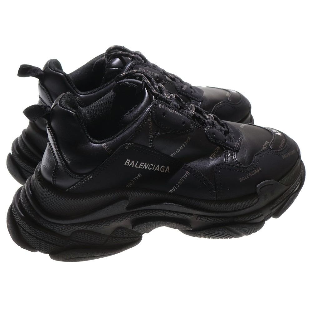 BALENCIAGA(バレンシアガ) Triple S トリプルS ロゴ総柄 ローカットスニーカー ブラック 536737
